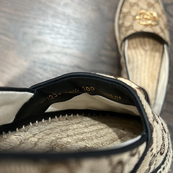 Gucci women’s GG MATELASSÉ CANVAS ESPADRILLE 38.5 - Picture 4 of 8